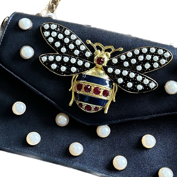 Beaded Leather Bag - OS - Picture 4 of 10